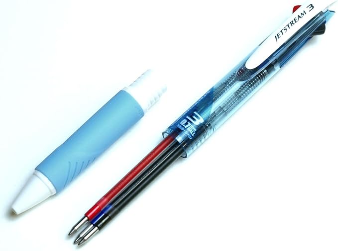 Uni Mitsubishi Pencil 3-color Ballpoint Pen Jetstream 0.7 Light Blue Easy to Write with SXE340007.8