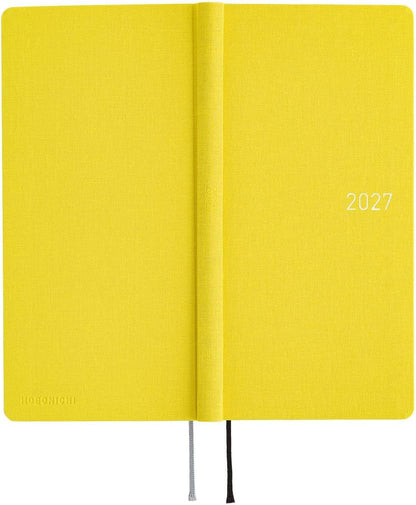 Hobonichi Planner, 2027 Weeks, Canary Yellow, From January, Weekly Notebook.