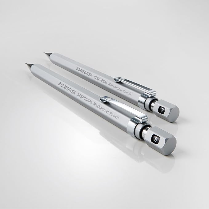 Staedtler  925 77-05S Hexagonal Mechanical Pencil, 0.5mm [Silky Silver]