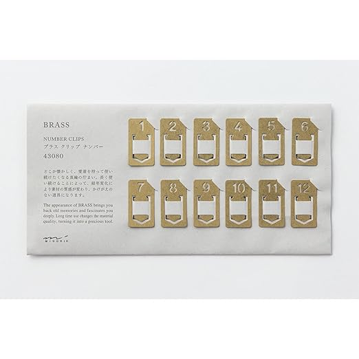 Midori Brass Clip Number (43080006)