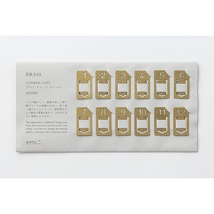 Midori Brass Clip Number (43080006)