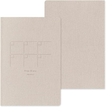 Midori 15357006 Notebook, Loose Log, Monthly  B6