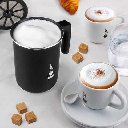 Bialetti Tutto Crema – Milk Frother Double Froth Screen – Black – Various Sizes ,Black
