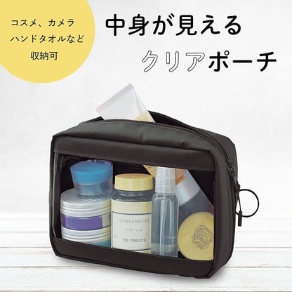 Lihit  Lab  Pouch Clear Box A6 Black F7582-24