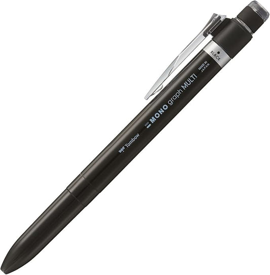 Tombow Pencil Multi-Functional Pen 2&S with Eraser, Mono Graph Multi Pen, Black