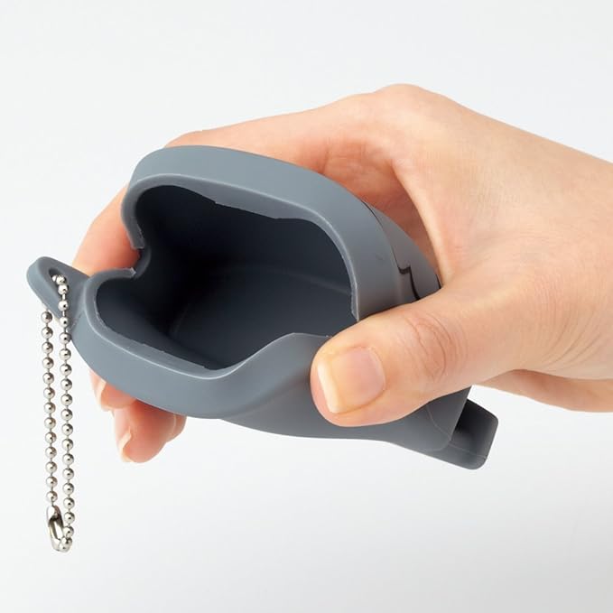 Lihit Lab PuniLabo Cell Phone Stand w/ Earphone Holder, 3.1" ×" 1.2", Gray Cat (A7713-4)