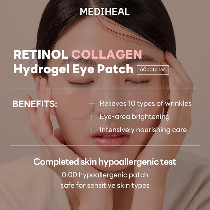 Mediheal Retinol Collagen Eye Ampoule Patch 60P 3.6 oz (103 g), Retinol Collagen Eye Ampoule Patch 60P, 3.6 oz (103 g)
