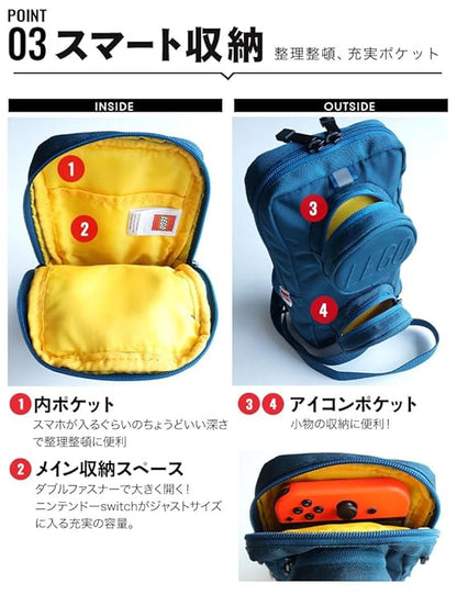 Lego Shoulder Bag, Body Bag, Switch Storage, Case, Blocks, One Shoulder Bag, Crossbody Bag, Unisex, Signature 1x2 Sling Bag