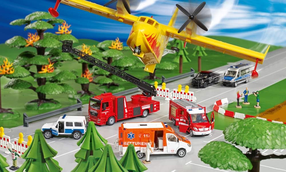 SIKU MAN 1:50 SK2114 Rotary Ladder Truck, Ages 3 and Up