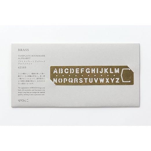Midori Brass Template Alphabet (42169006)
