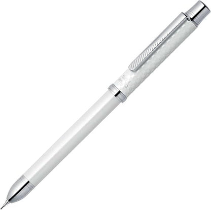 Zebra Surari Shabo 2000, 2 Color 0.7mm Emulsion Ink and 0.5mm Mechanical Pencil, Champagne Gold Body (SB27-CGO)