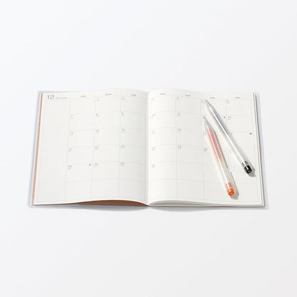 MUJI 8485446 2026 A5 Monthly Planner, Starts on December 2025