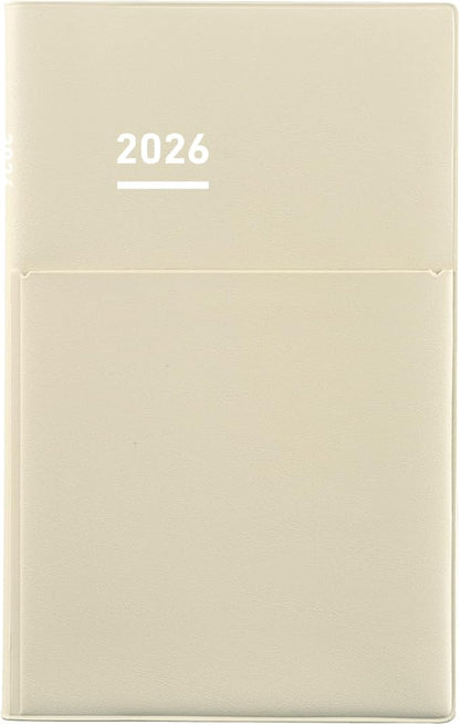 Kokuyo Jibun Notebook Biz Mini Notebook 2026 Monthly B6 Slim Light Beige NI-JBM1LS-26 Starts on December 2025