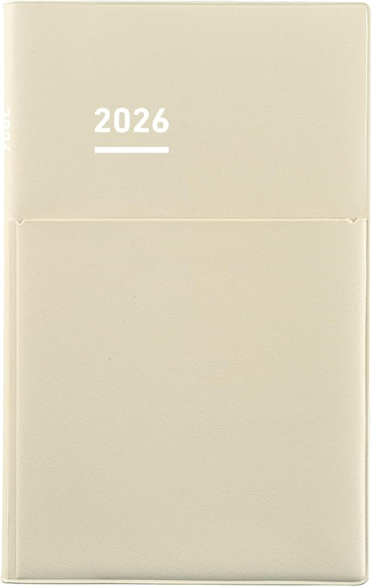 Kokuyo Jibun Notebook Biz Mini Notebook 2026 Monthly B6 Slim Light Beige NI-JBM1LS-26 Starts on December 2025