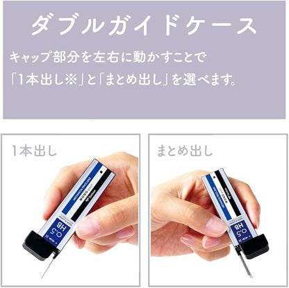 Tombow PCB-321CAZ Mechanical Pencil Set (0.5 mm Mechanical Pencil, Mono Sharp Lead, Eraser Refill), Monograph Light, Gray Blue