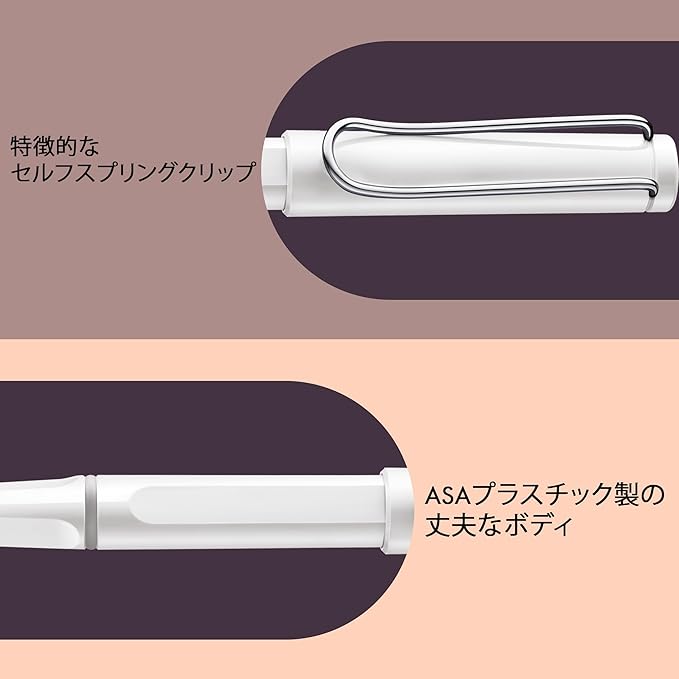 LAMY L319WT Safari Ballpoint Pen, Water-based Ink, White