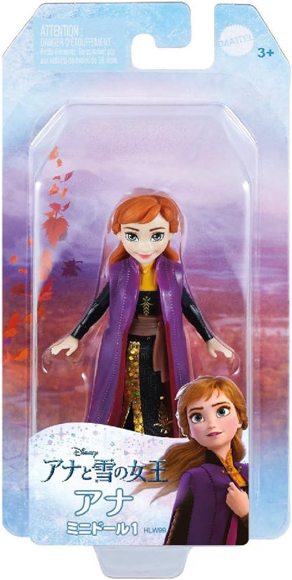 Mattel Barbie HLW99 Disney Frozen Anna Mini Doll 1, Dress Up/Fashion Doll, For Ages