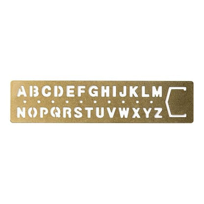 Midori Brass Template Alphabet (42169006)