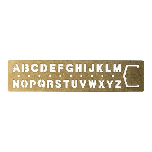 Midori Brass Template Alphabet (42169006)
