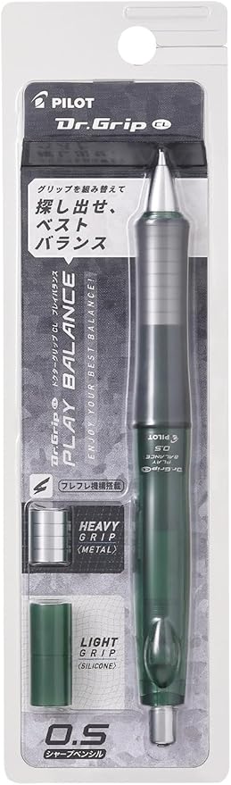 Pilot HDGCL70RCMSG Mechanical Pencil Doctor Grip CL Play Balance 0.5 Clear Moss Green