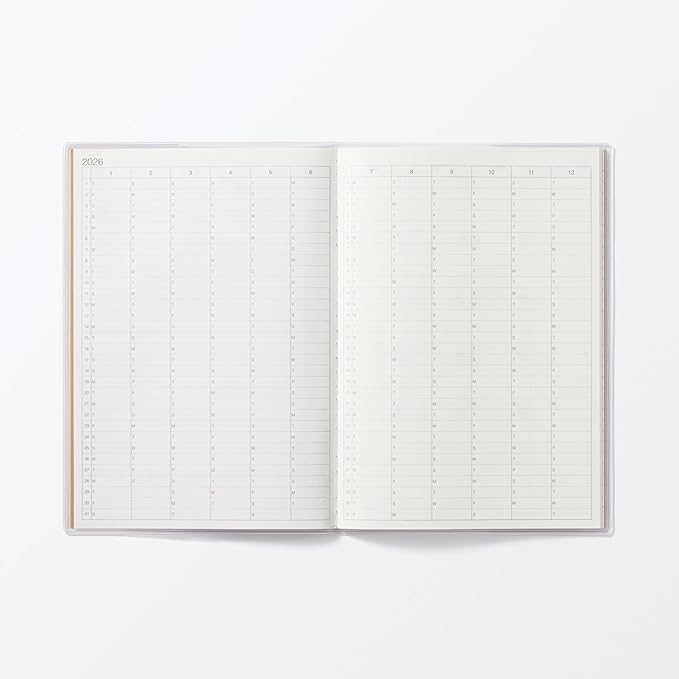 MUJI 84854484 2026 A5 Monthly Planner, Starts on December 2025