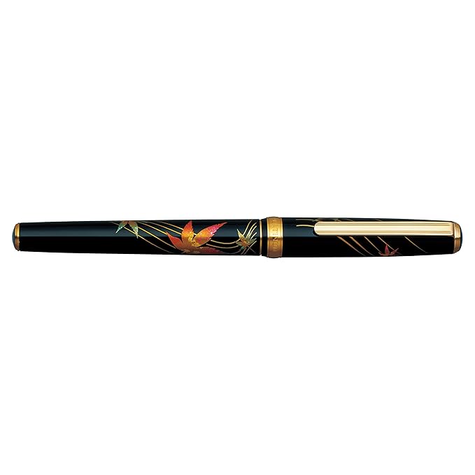 Platinum Makie Fountain Pen Kanazawa Foil Maple Fine Print (F) Ptl-15000h # 46-2
