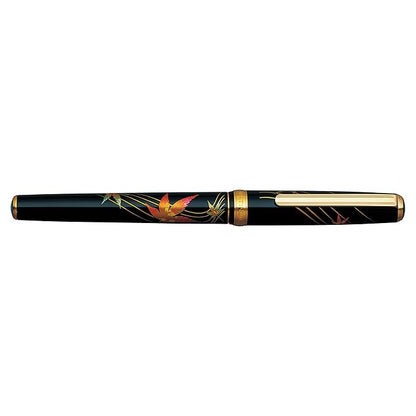 Platinum Makie Fountain Pen Kanazawa Foil Maple Fine Print (F) Ptl-15000h # 46-2