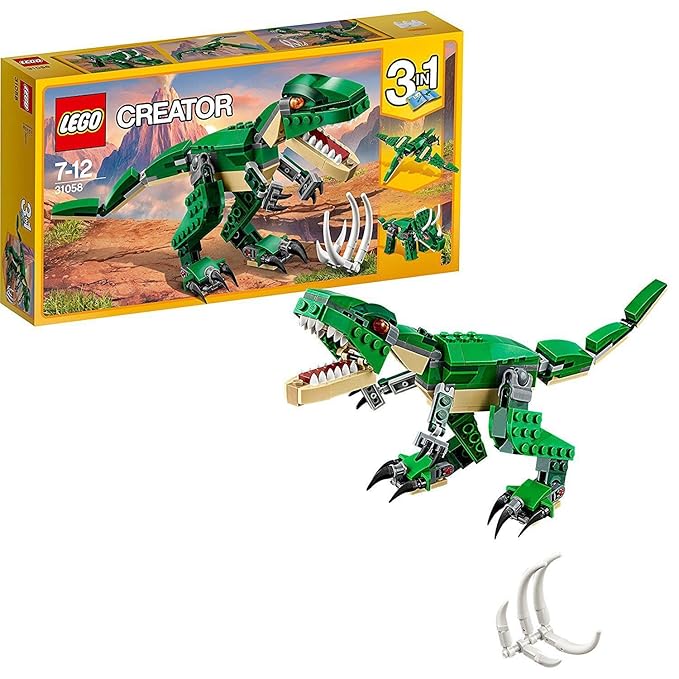 LEGO Creator 3in1 Mighty Dinosaurs Building Blocks for Kids 7 to 12 Yrs (174 Pcs) 31058,Multicolor