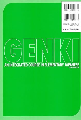 Genki An Integrated Course in Elementary Japanese II Workbook [Third Edition] Elementary Japanese Paperback – September 25, 2020 by Nagari Sakano Yuko Ikeda Yu Ohno Kyoko Shinagawa  Kyoko Tokashiki