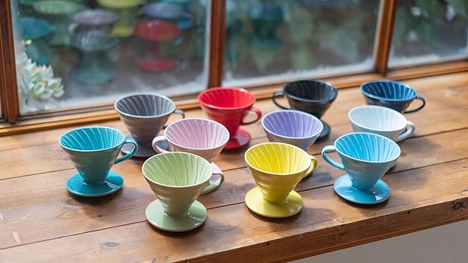 HARIO V60 Ceramic Coffee Dripper (Size 01, White)