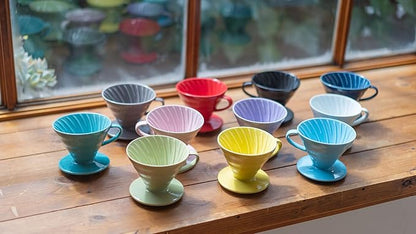 HARIO V60 Ceramic Coffee Dripper (Size 01, White)