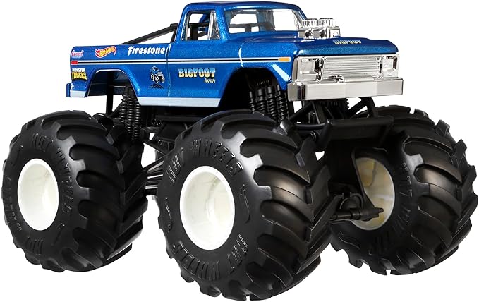 Hot Wheels GWL11 Monster Truck, Big Size, Bigfoot, Mini Car, 1:24