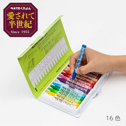 Pentel Crayons PTCR-16, 16 Color Set, Instructions Included
