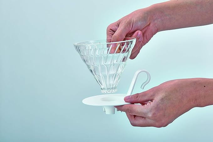 Hario V60 Glass Coffee Dripper (Size 01, White)