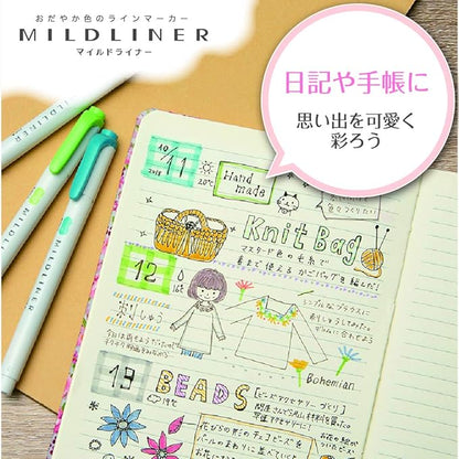 Zebra Highlighter Pens Mildliner 25 Color Set Wkt7 C, Multicolor