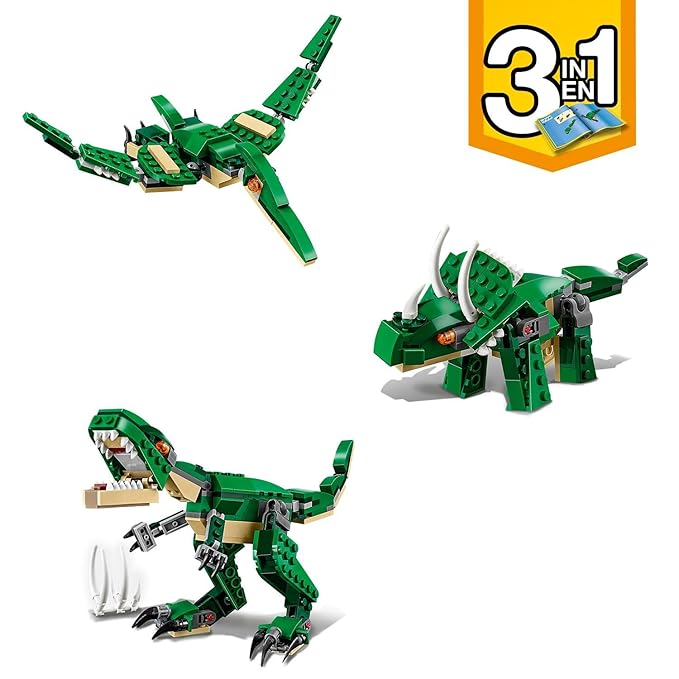 LEGO Creator 3in1 Mighty Dinosaurs Building Blocks for Kids 7 to 12 Yrs (174 Pcs) 31058,Multicolor
