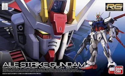 Bandai Spirits RG Mobile Suit Gundam SEED Ale Strike Gundam, 1/144 Scale, Color-coded Plastic Model
