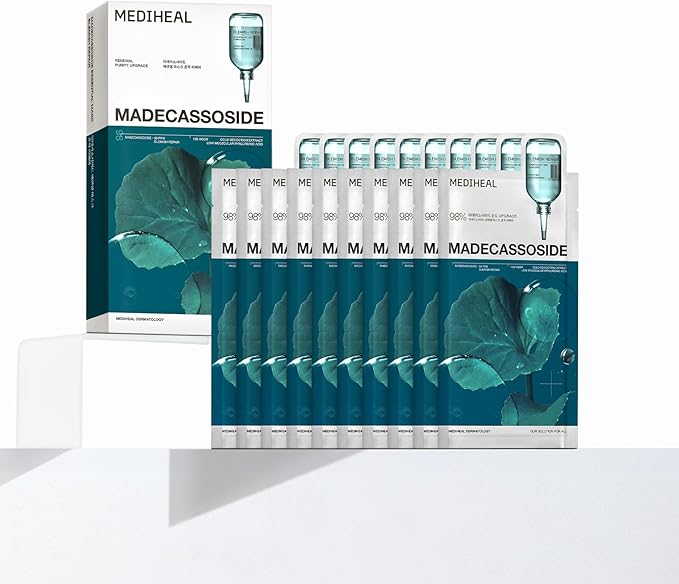 MEDIHEAL OFFICIAL (MEDIHEAL) Madecassoside Essential Mask 10 Pieces, Anti-Skin Irritation Care, Moisturizing, Full of Beauty Serum, Moist, Moisture, Skin Care