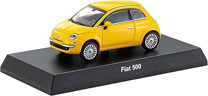 Kyosho Mini Car & Book No.12 1/64 Fiat 500 Yellow Finished Product