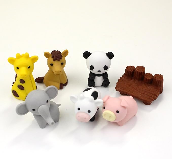 Iwako Zoo Eraser, Pack of 10, SCERBRI018