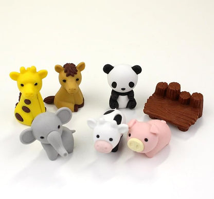 Iwako Zoo Eraser, Pack of 10, SCERBRI018