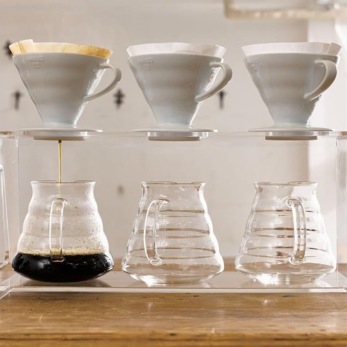 HARIO V60 Ceramic Coffee Dripper (Size 01, White)