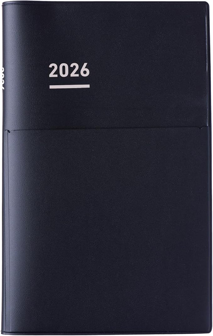 Kokuyo Jibun Notebook Biz Notebook 2026 Monthly A5 Slim Matte Black Ni-JB1D-26 Starts from December 2025