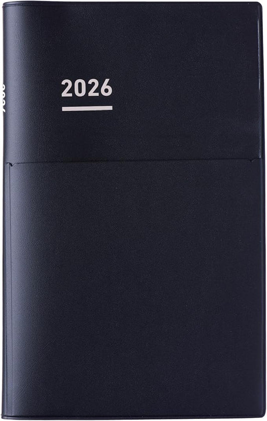 Kokuyo Jibun Notebook Biz Notebook 2026 Monthly A5 Slim Matte Black Ni-JB1D-26 Starts from December 2025