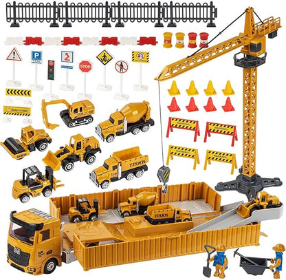 Construction Vehicle, Work Car Set, Construction Work, DIY Car, Engineering Toy, Working Car, Work Vehicle, Indoor Play, Boys, Birthday Present, Gift, Christmas