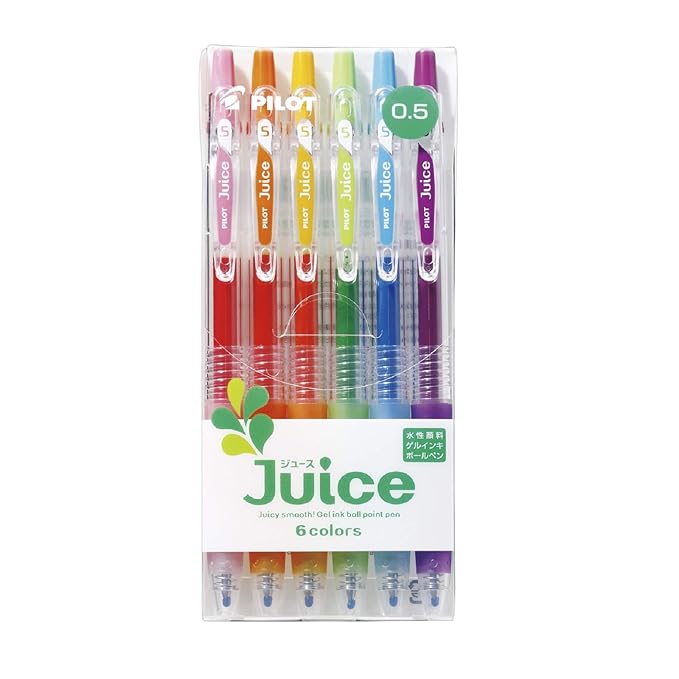 Pilot Gel Ballpoint Pen Juice 0.5, 6 Metallic Color Set (LJU-60EF-6CM)