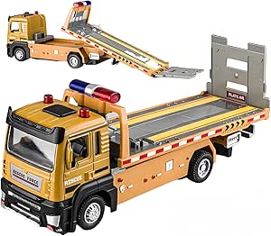 Tow Truck Toy Alloy Transport Flatbed Toy Construction Vehicle Set Working Vehicle Construction Car Operation Vehicle Indoor Play Birthday Present Gift Christmas
