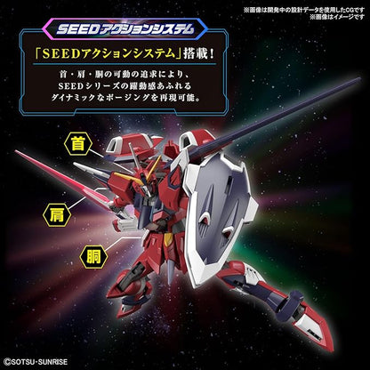 HG Mobile Suit Gundam SEED FREEDOM Immortal Justice Gundam Plastic Model, 1/144 Scale, Pre-colored