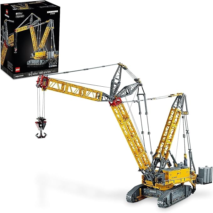 Lego Technic Lie'bherr Crawler Crane LR 13000 42146 Advanced Building Kit for Adults, Build and Display a Rewarding Project, Model Crane with Incredible Details Including Winch System and Luffing Jib