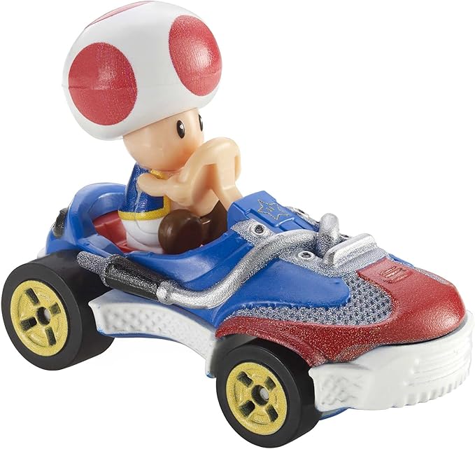 Hot Wheels GBG30 Mario Kart Toad in Sneeker Kart Toy Car